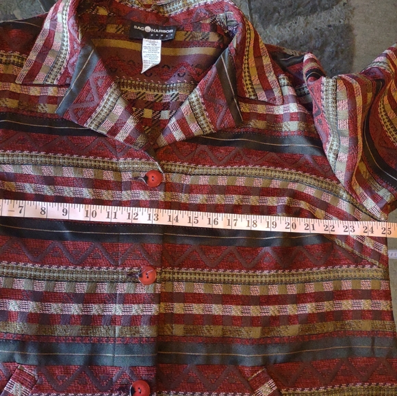 Sag Harbor Printed Blazer Jacket Size 16W - Picture 11 of 12